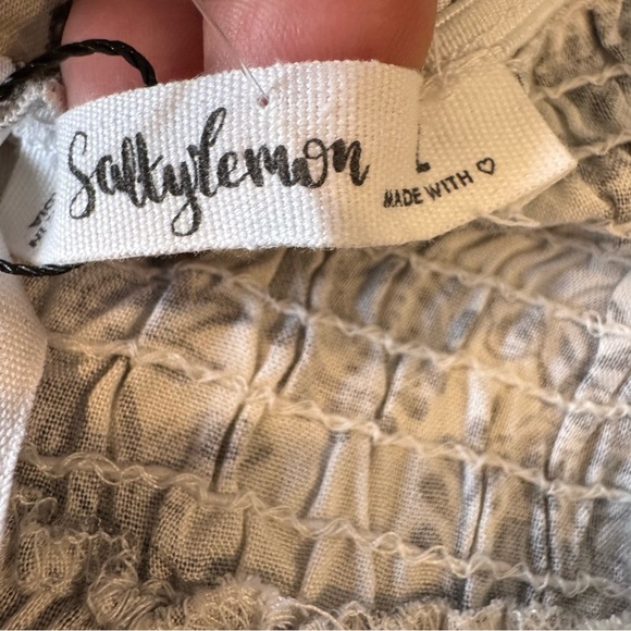 Salty Lemon Paisley Print Pull On Pants Beach Boho Lightweight Resort L - Picture 5 of 6